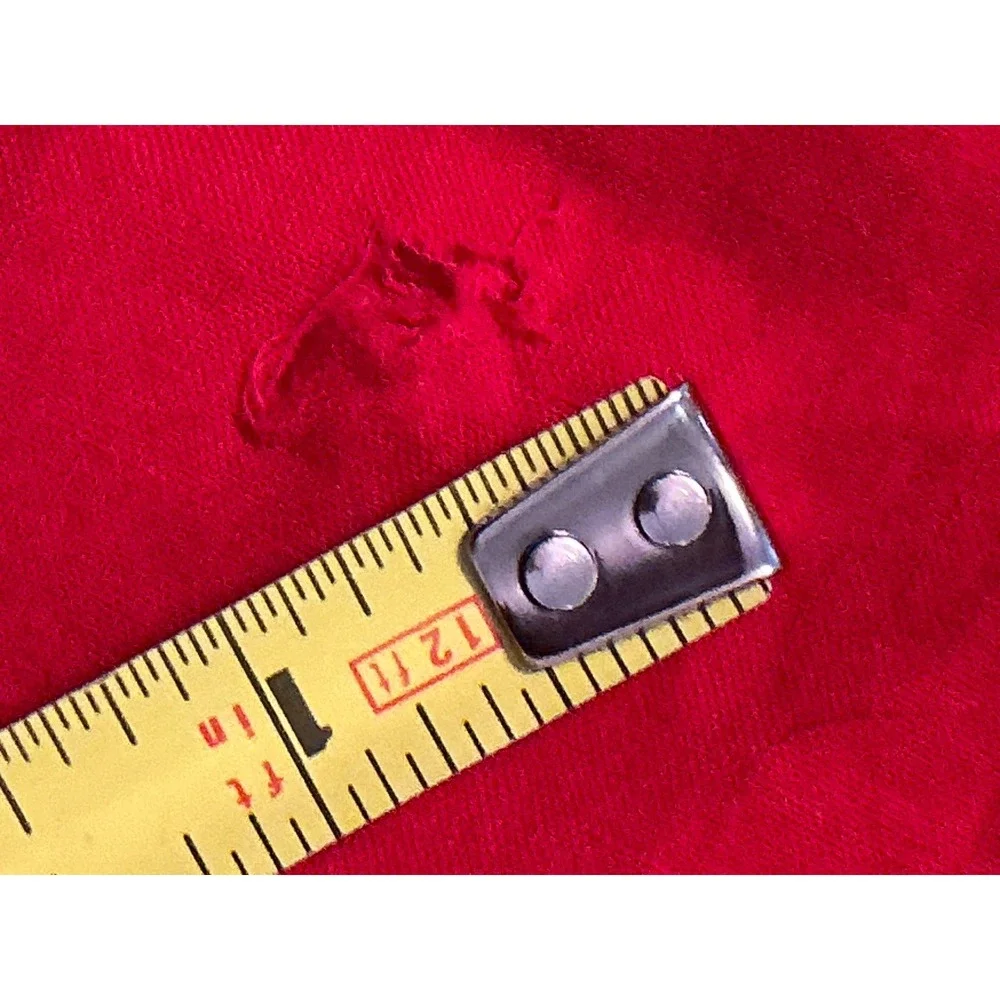 Vintage Disney Mickey Mouse Applique Bedspread Fabric Panel Red 84x42